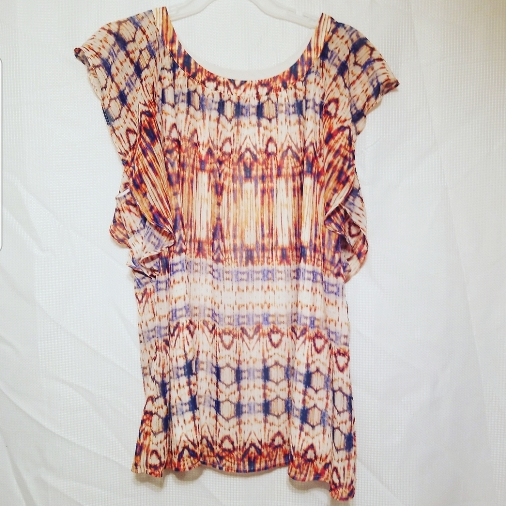 AB Studio woman Flutter sleeves Blouse 3x